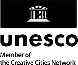 Logo "Unesco" als Mitglied des globalen Netzwerk der Creative Cities