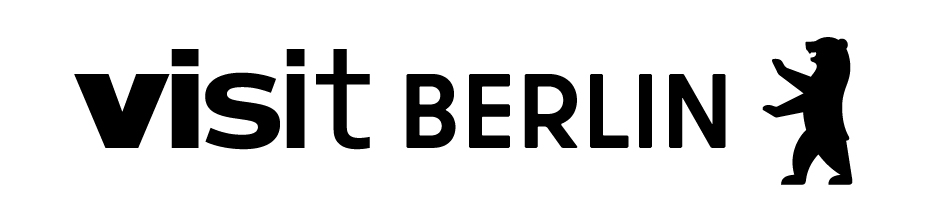 Logo mit Schriftzug "visitBerlin" und Berliner Bär