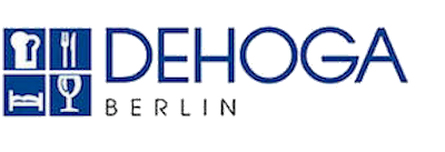 Logo mit Schriftzug "DEHOGA Berlin" vom Deutsche Hotel- und Gaststättenverband