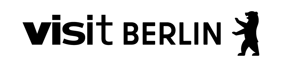 Logo mit Schriftzug "visitBerlin" und Berliner Bär