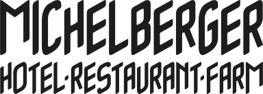 Michelberger Hotel Restaurant Farm logo in bold, stylized black text