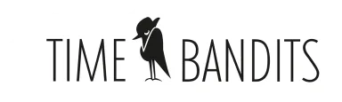 Time Bandits logo with a bird in a hat and beak covering its face