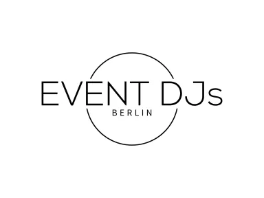 EVENT DJs Berlin logo with a thin semicircle design on white background.