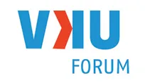 VKU Forum logo with blue and red text on a white background.