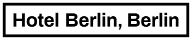 Hotel Berlin, Berlin Logo